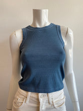 Load image into Gallery viewer, Mila - Ribbed Crop Tank Top - Sky