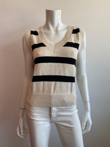 Sanctuary - Sweater Shell - Eco Natural Black Stripe