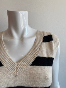 Sanctuary - Sweater Shell - Eco Natural Black Stripe