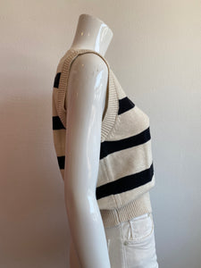 Sanctuary - Sweater Shell - Eco Natural Black Stripe