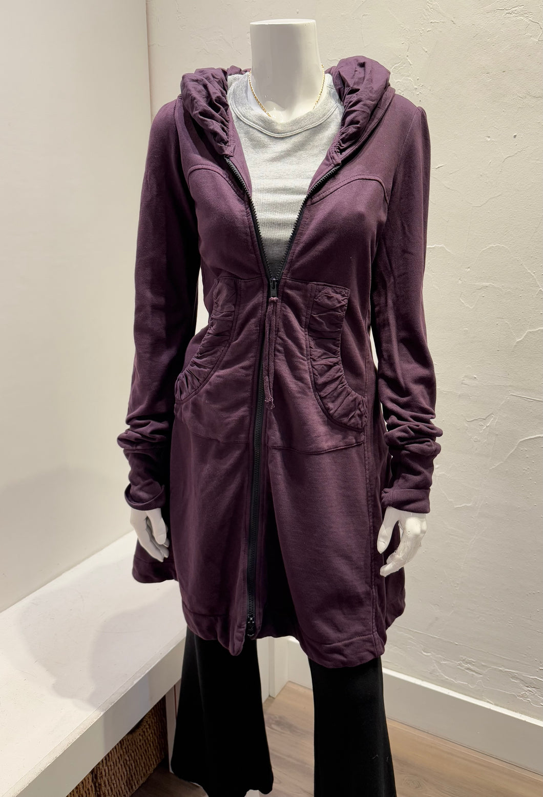 Prairie Underground - Long Cloak Hoodie - Merlot