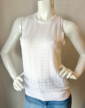 Load image into Gallery viewer, Minnie Rose - Pointelle Scalloped Tank - White