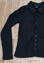 Load image into Gallery viewer, Sanctuary- Button Down Textured Top- Black