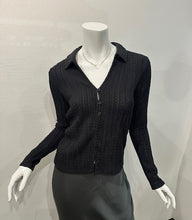 Load image into Gallery viewer, Sanctuary- Button Down Textured Top- Black