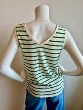 Load image into Gallery viewer, Sanctuary V Neck Tie Tank - Chalk/Green Juice Stripe