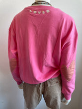Load image into Gallery viewer, Kerri Rosenthal - Ex-Boyfriend Patchwork Sweatshirt - Palm Pink