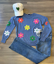 Load image into Gallery viewer, J Society - Floral Crew - Denim