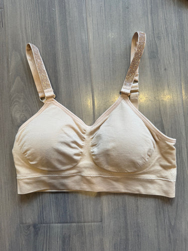Strap-Its - Petite Champagne Crystal on Nude Bra