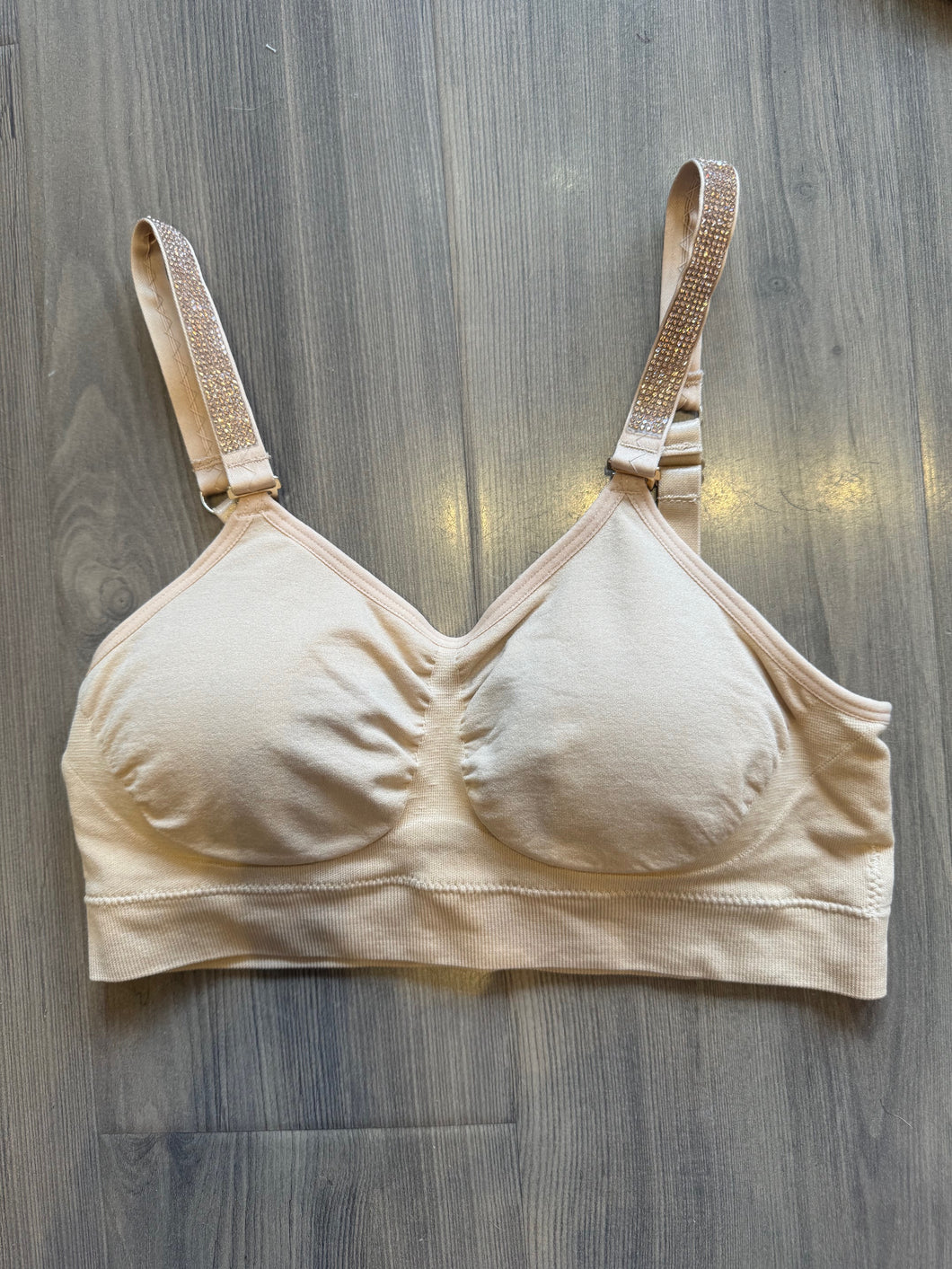 Strap-Its - Petite Champagne Crystal on Nude Bra