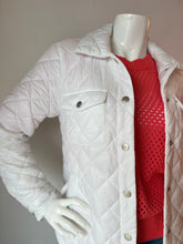 Load image into Gallery viewer, 209 West 38th - Puffer Shirt Jacket - White