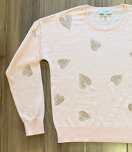 Load image into Gallery viewer, J Society - Glitter Heart Sweater - Ballet