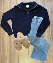 Load image into Gallery viewer, Stitches &amp; Stripes - Laurie Full Zip Sweater - Cadet (Navy)