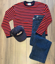 Load image into Gallery viewer, Stitches &amp; Stripes - LIbby Pullover Sweater - Cadet Combo