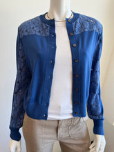 Load image into Gallery viewer, Current Air - Floral Lace Cardigan - Blue