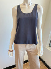Load image into Gallery viewer, Lola + Sophia - Shirttail D Satin Tank - Nightwatch