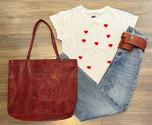 Load image into Gallery viewer, Just Madison - Madison Hearts Tee - White