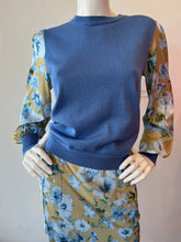 Load image into Gallery viewer, Current Air - Floral Woven Sweater - Olive/Blue