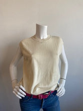 Load image into Gallery viewer, Minnie Rose Cotton Cashmere Muscle Crew - Cream