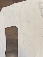 Load image into Gallery viewer, J Society Pointelle V-Neck Sweater - White