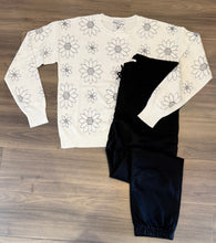Load image into Gallery viewer, J Society Daisy Outline Sweater - White