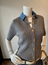 Load image into Gallery viewer, Velvet Heart - Rosie S/S Cable Knit Sweater - Heather