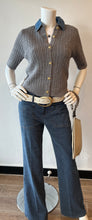 Load image into Gallery viewer, Velvet Heart - Rosie S/S Cable Knit Sweater - Heather
