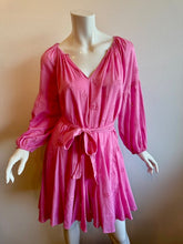 Load image into Gallery viewer, Velvet - Gracie Long Sleeve Eyelet Dress - Pink