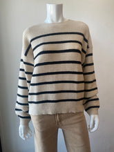 Load image into Gallery viewer, Sanctuary - Warmer Days Crew Sweater - Toasted Almond Stripe