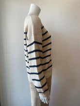 Load image into Gallery viewer, Sanctuary - Warmer Days Crew Sweater - Toasted Almond Stripe