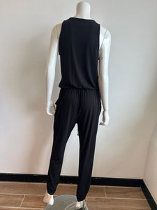 Veronica M- Tall Jogger Jumpsuit- Black