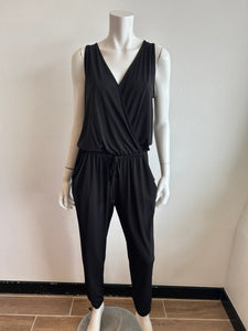 Veronica M- Tall Jogger Jumpsuit- Black