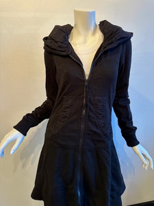 Prairie Underground -  Long Cloak Hoodie - Black