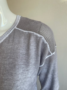 Blanc Noir V - Neck Huntress Sweater - Raindrops