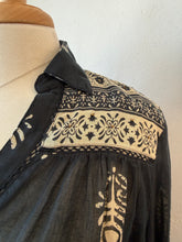 Load image into Gallery viewer, Maison Hotel - Black Leaves Rani Shirt - Black Henna