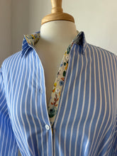 Load image into Gallery viewer, Shirty Luna Shirt Dress - Blue Stripe Floral