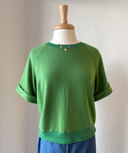 Load image into Gallery viewer, Stateside Softest Fleece Short Sleeve Raglan Pullover Top - Jade