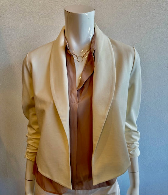Lola & Sophie - Ponte Waiter Jacket - Eggshell