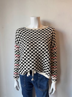 Zaket & Plover - Checkerboard Sweater - Vanilla