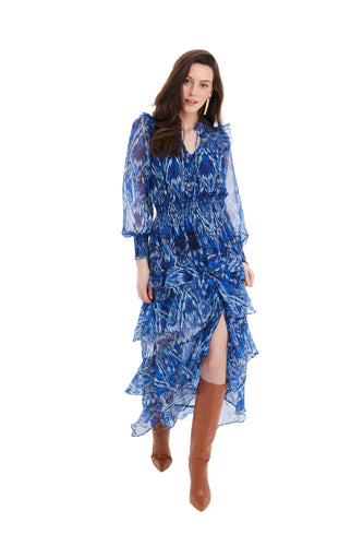Allison New York - Joleen Maxi Dress - Blue Ikat