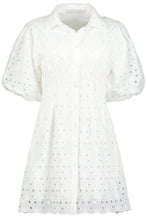 Load image into Gallery viewer, Bishop + Young - Jacqueline Bubble Sleeve Eyelet Dress - White