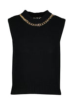 Load image into Gallery viewer, Bishop + Young - Savoy Chain Detail Sweater Tank - Black