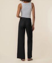 Load image into Gallery viewer, Kut from The Kloth - Meg High Rise Wide Straight Linen Pant - Black