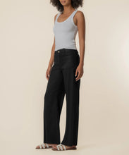 Load image into Gallery viewer, Kut from The Kloth - Meg High Rise Wide Straight Linen Pant - Black
