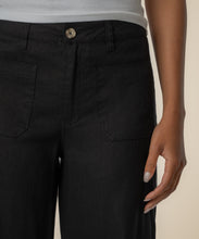 Load image into Gallery viewer, Kut from The Kloth - Meg High Rise Wide Straight Linen Pant - Black