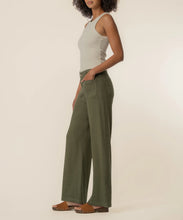 Load image into Gallery viewer, Kut from The Kloth - Meg High Rise Wide Straight Linen Pant - Forest