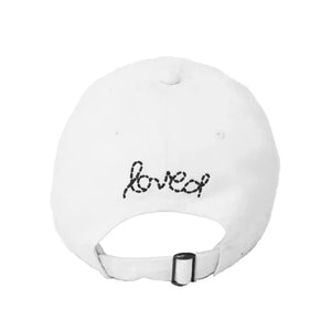 Kerri Rosenthal - Heart Patch Hat - White with Black