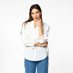 Kerri Rosenthal - Mia Ruffle Cotton Shirt - White