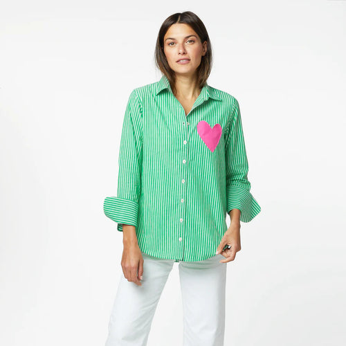 Kerri Rosenthal - Mia Heart Patch Shirt - Green