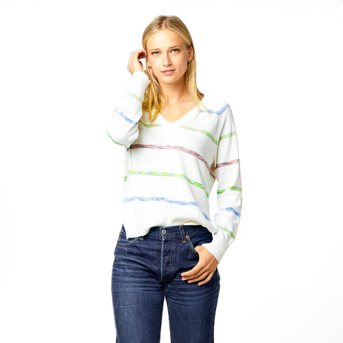 Kerri Rosenthal - Colette Stripe Sweater - White