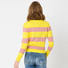 Load image into Gallery viewer, Kerri Rosenthal - Marina Stripe Cardigan - Rose/Citron